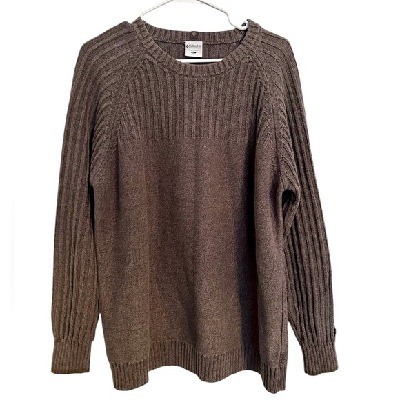 Columbia Men’s Brown Heathered Crewneck Sweater Size‎ XL EUC - Picture 1 of 5
